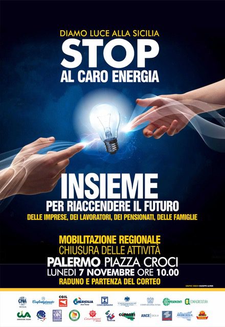 “Stop al caro energia”, a Palermo un corteo per dire basta: ecco quando